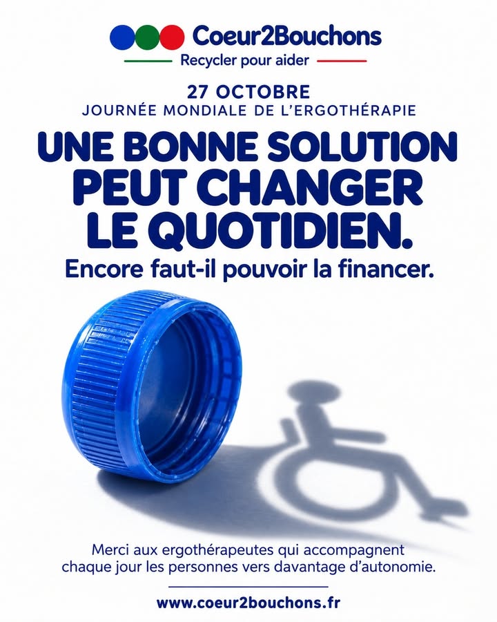 🔵🟢🔴 Aujourd’hui, à l’occasion de la Journée mondiale de l’ergothérapie, Coeur2Bouchons remercie les ergothérapeutes qui…